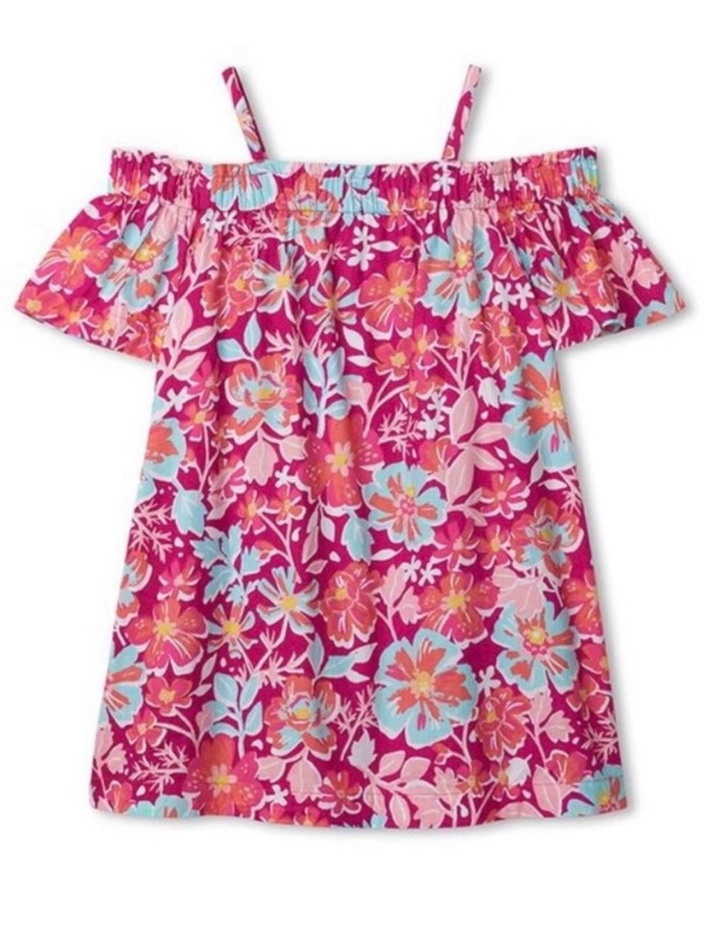 New HATLEY Summer Floral Off Shoulder Cotton Dress Girls Size 8